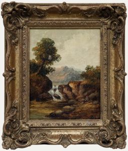 W. Wells - English School Late 19th Century Oil, Afternoon Fishing