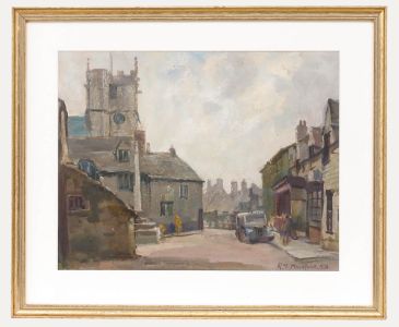Robert T. Mumford (1895-1939) - 1938 Oil, Northern Street Scene