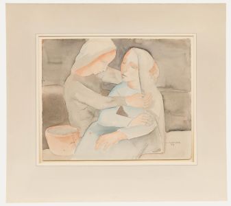 Viktor Planckh - 1933 Watercolour, Annunciation