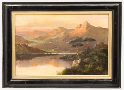 Jack M. Ducker (fl.1910-1930) - Framed Early 20th Century Oil, Amber Light