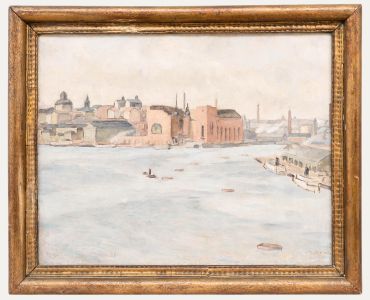 Victor Axelson (1883-1954) - Framed Early 20th Century Oil, View of Stockholm