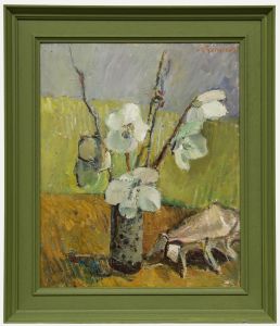 Charles Betremieux (1919-1997) - Mid 20th Century Oil, Orchids and Shell
