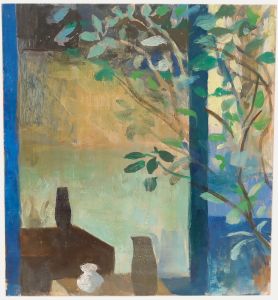 Bernadette Kelly (b.1933) - 20th Century Oil, Pots Through The Window
