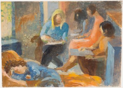 Bernadette Kelly (b.1933) - 20th Century Oil, The Life Drawing Class