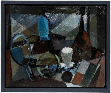 Bernadette Kelly (b.1933) - Cubist 20th Century Oil, Abstract Still Life