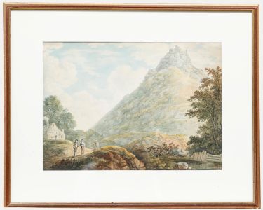 British School Early 20th Century Watercolour - Castell Dinas Bran, Llangollen