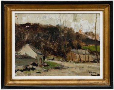 Albert Mascaux (1900-1963) - Mid 20th Century Oil, Farm Scene