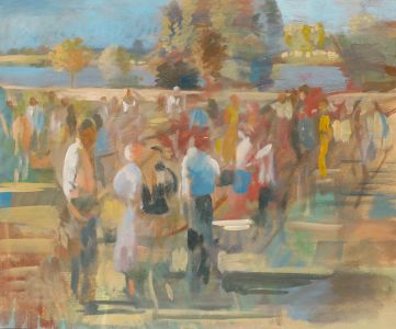 Bernadette Kelly (b.1933) - 20th Century Oil, Village Fayre