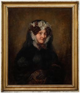 Ferdinando Cavalleri (1794-1865) - Fine 1828 Oil, A Lady of Rome