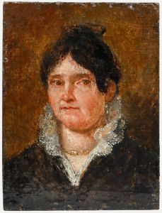 19th Century Oil - Lady with the Lace Collar