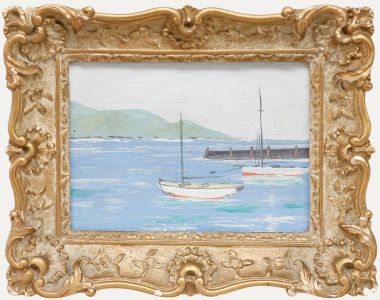 Miniature Early 20th Century Oil - Sailing Boats