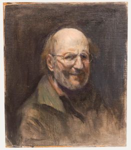George Weissbort (1928-2013) - 20th Century Oil, Self Portrait on Black