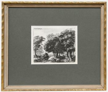 Anthonie Waterloo - Framed 17th Century Etching, Les Deux Cavaliers