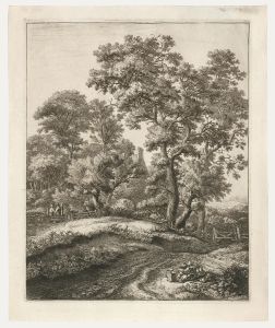 Anthonie Waterloo (1609-1690) -19th Century Etching, Mother and Children Resting