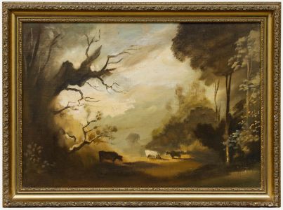 Attrib. Philip Hugh Padwick ROI RBA (1876-1958) - Oil, Cows Grazing