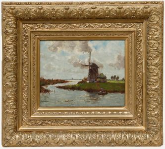 J. Vermeulen - Framed Late 19th Century Oil, Dutch Landscape