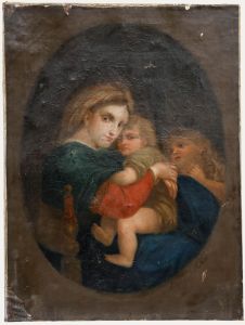 After Raphael (1483-1420) - For Restoration Oil, Madonna della Sedia