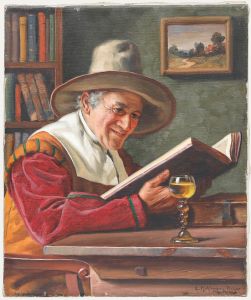 Emil Kuhlmann-Reher (1886-1957) - German Mid 20th Century Oil, Man with a Book