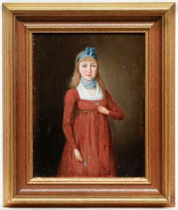 French School Early 19th Century Oil - The Sailor's Wife