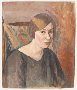 Cecile Hertz-Eyrolles (1875-1974) - Mid 20th Century Oil, A Shy Smile