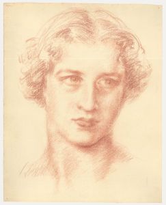 Francis Rudolph (1921-2005) - Mid 20th Century Sanguine, Head Study II