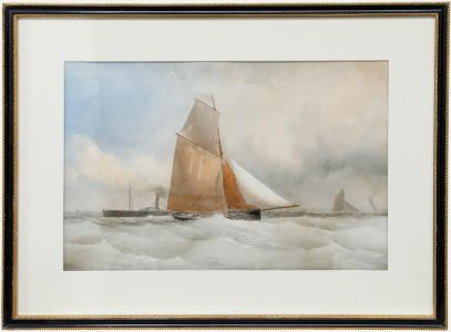 Charles Taylor (act.1841-1883) - Mid 19th Century Watercolour, Fishing Smacks