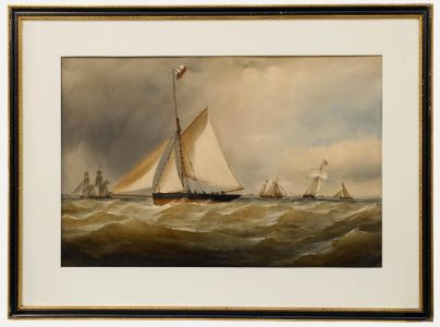 Attrib. Charles Taylor (act.1841-1883) - Watercolour, Taking on Board Pilots