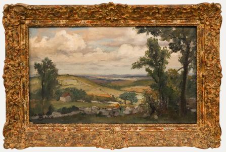 Pierre Bach (1906-1971)- French School Mid 20th Century Oil, Collines Vallonnées