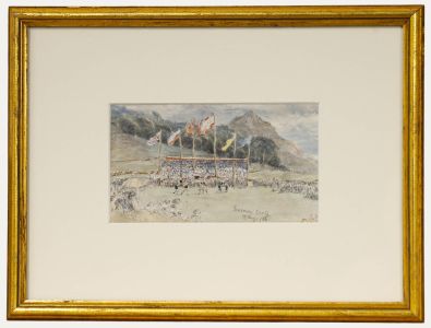 A. Lang - Framed Late 19th Century Watercolour, Grasmere Sports