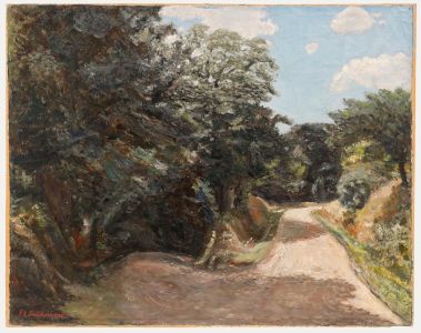 Georges Eugene Delhomme (1904-1989) - 20th Century Oil, The Sunken Path, Ablon