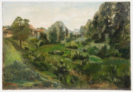 Georges Eugene Delhomme (1904-1989) - 20th Century Oil, Small Arm of the Marne