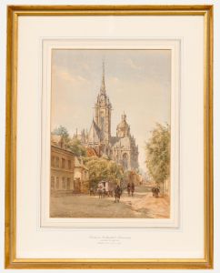 James Whaite (1836-1919) - Late 19th Century Watercolour, Évreux Cathedral