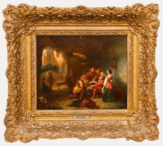 Johannes Anthonie Balthazar Strobel (1821-1905) - Oil, The Lucky Dice 