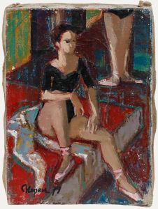 Pierre Neveu (b.1929) - 1979 Oil, The Ballerina