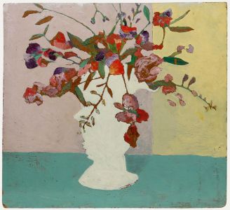 Rita Montandon - French School Mid 20th Century Oil, Pink Flowers in Porcelain
