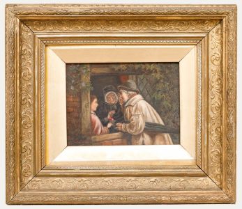 John Wood - Framed 19th Century Oil, Village Gossips