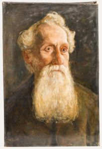 Coenraad Matthias Garms (1863-1944) - Dutch Oil, Portrait of a Bearded Man