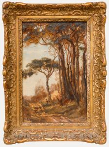 Frederik Engel (1872-1958) - Framed 1921 Oil, Amongst the Trees