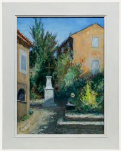 Pauline Plummer (b.1933) - Framed Contemporary Oil, Sketching in Provence