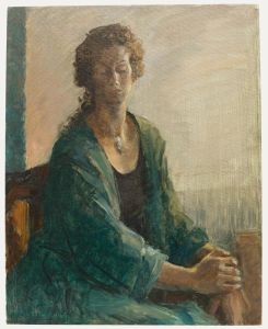 Pauline Plummer (b.1933) - 1994 Oil, Zoe in Green