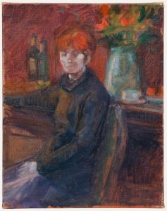 Pauline Plummer (b.1933) - Contemporary Oil, Red-Headed Lady