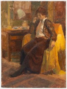 Pauline Plummer (b.1933) - Contemporary Oil, The Yellow Blanket