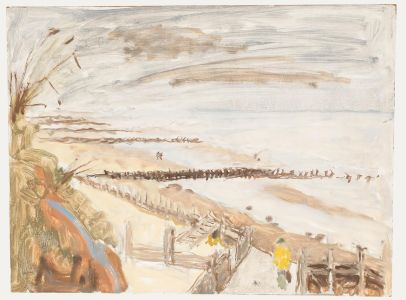 Pauline Plummer (b.1933) - 20th Century Oil, Coastal Boardwalk