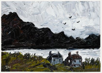 Daniel Nichols After Kyffin Williams - Contemporary Oil, Life by the Loch