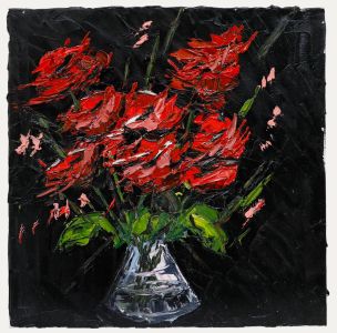 Daniel Nichols - Contemporary Oil, Still Life Poppies
