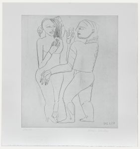Simon Schrieber (b.1953) - 1987 Etching, Two Figures