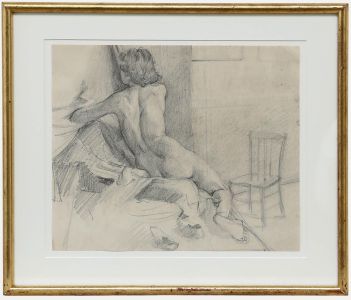 Peter Collins ARCA - 20th Century Graphite Drawing, Nude Verso