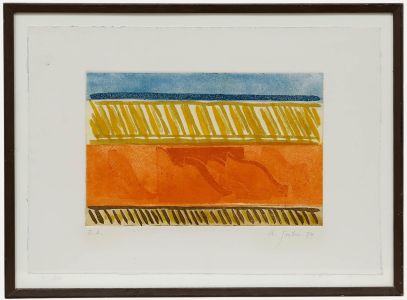 Modernist 1974 Aquatint - On the Platform