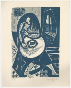 Victor Rebuffo (1903-1983) - Mid 20th Century Woodcut, El Bar