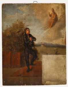 18th Century Oil - Praying to St Peter